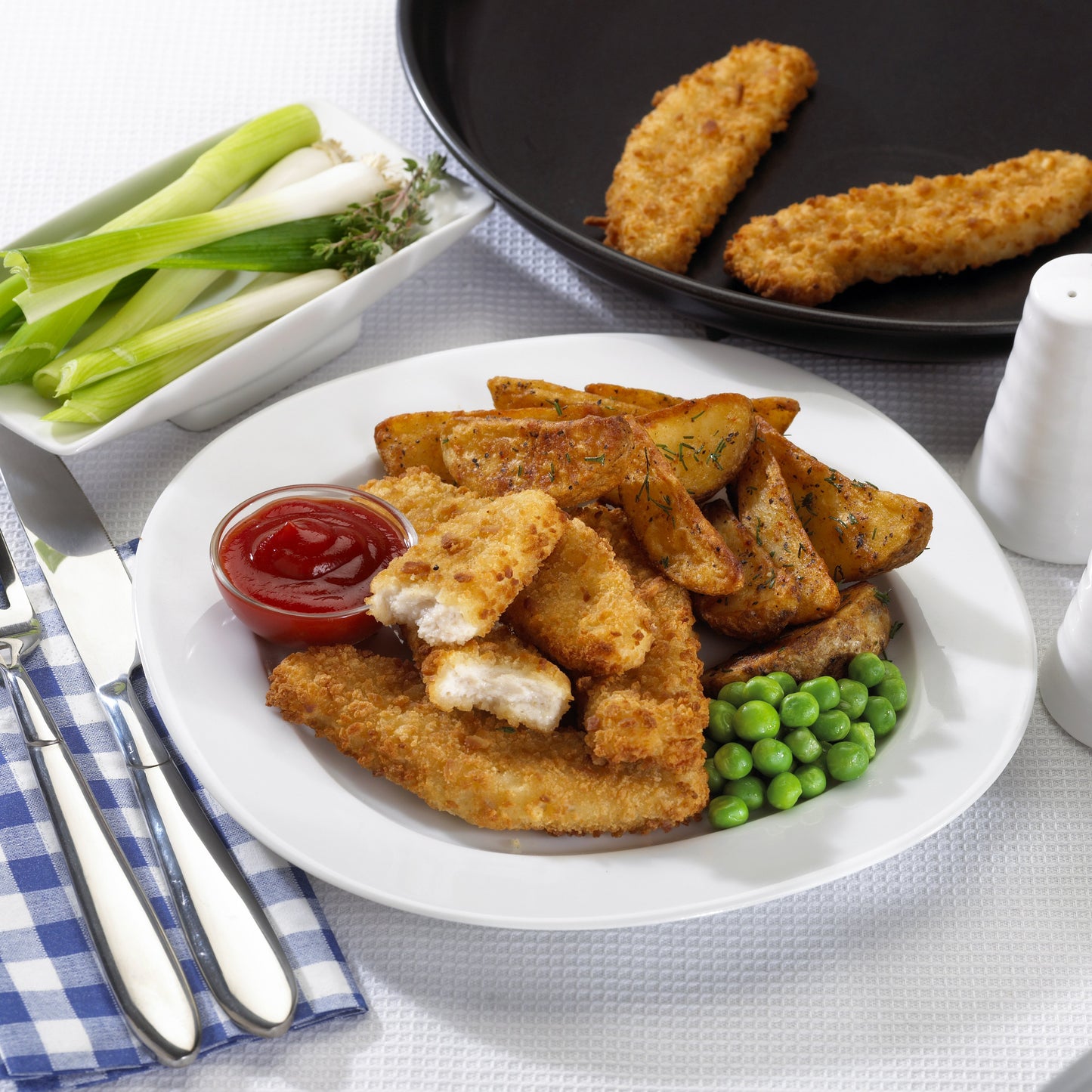 Chicken and Chips cooked on the Crisper