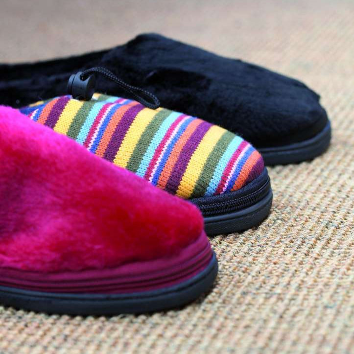 Microwave Slippers of different colours