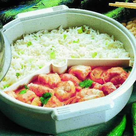 food portions in steamer